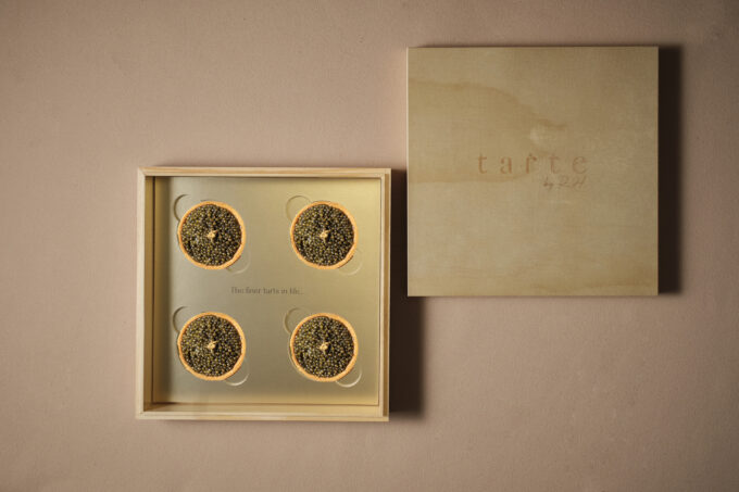 sea urchin caviar tart