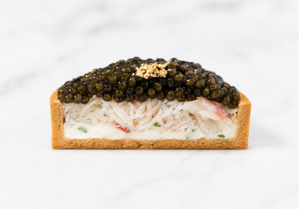 matsuba crab caviar tart