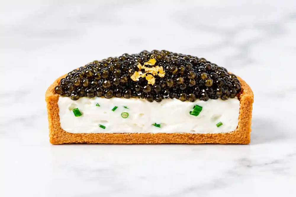 signature caviar tart